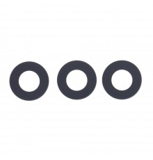 Стекло камеры для Samsung M156 Galaxy M15, черное, без рамки, комплект 3 шт.