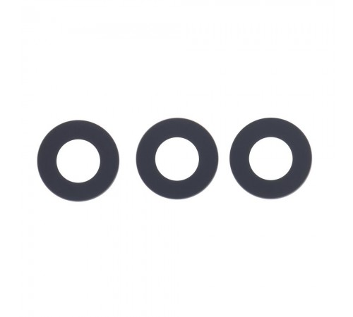 Стекло камеры для Samsung M156 Galaxy M15, черное, без рамки, комплект 3 шт.