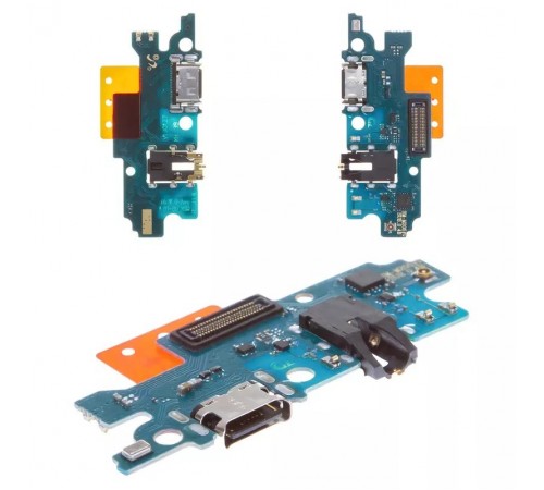 Шлейф для Samsung M205F/DS Galaxy M20, коннектора наушников, коннектора зарядки, микрофона, плата зарядки, High Copy