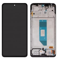Дисплей для Xiaomi Redmi Note 14 4G, чорний, з рамкою, Original (PRC), 159.6mm, 24117RN76G, 24117RN76O