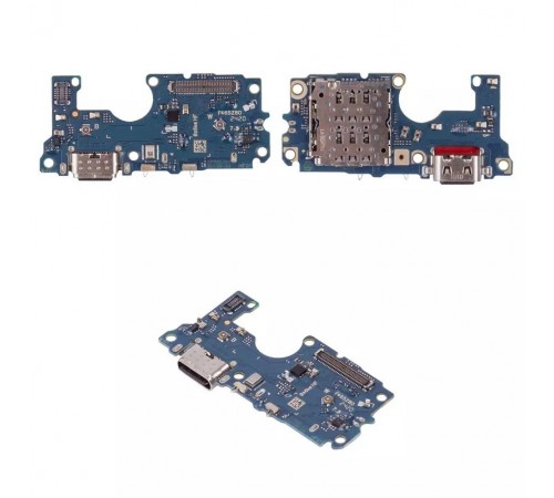 Шлейф для Motorola Moto G85 XT2427-3, коннектора зарядки, микрофона, плата зарядки, High Copy