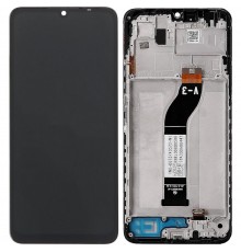 Дисплей для Xiaomi Poco C65, Redmi 13C, черный, с рамкой, Original (PRC), версия V-3