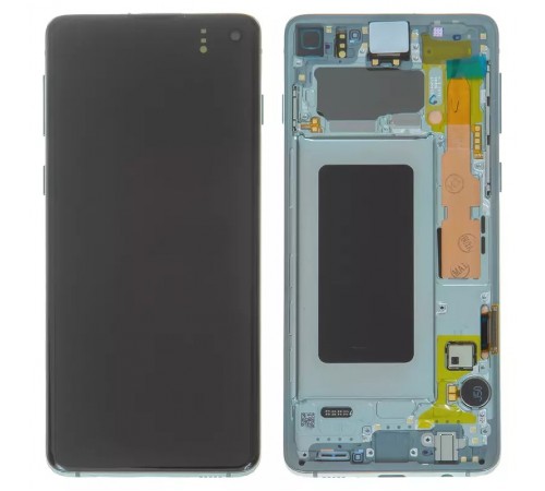 Дисплей для Samsung G973 Galaxy S10, зелений, з рамкою, Original (PRC), prism green Дисплей для Samsung G973 Galaxy S10, зелений, з рамкою, Original (PRC), prism green