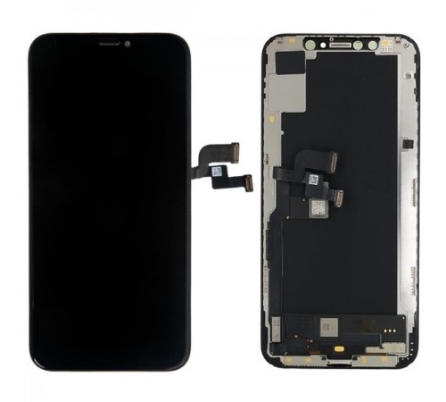 Дисплей для iPhone XS, черный, с рамкой, Original (PRC) (переклеено стекло)