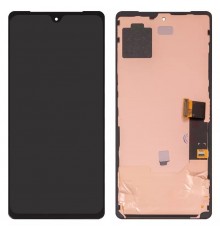 Дисплей для Google Pixel 7, чорний, з рамкою, High Copy з широким обідком, (OLED) GVU6C, GQML3