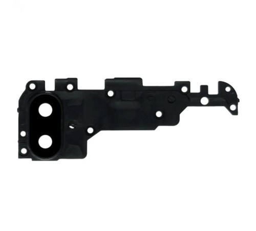 Скло камери для Samsung A107F/DS Galaxy A10s, чорне, з рамкою