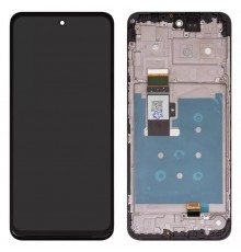 Дисплей для Motorola Moto G13, Moto G23 XT2333, черный, с рамкой, Original (PRC)