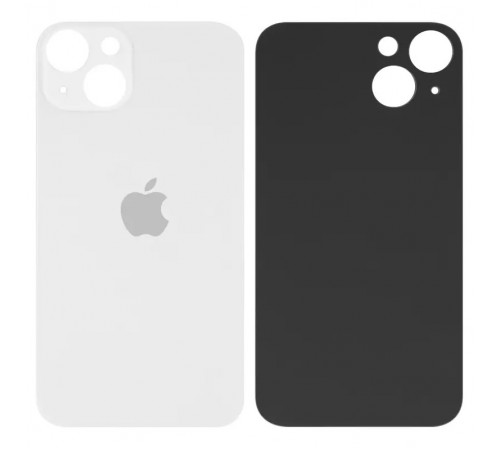 Задняя панель корпуса для iPhone 13, белая, не нужно снимать стекло камеры, big hole Задняя панель корпуса для iPhone 13, белая, не нужно снимать стекло камеры, big hole