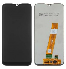 Дисплей для Samsung A015 Galaxy A01, A015M Galaxy A01, чорний, Best copy, без рамки, Copy, з широким конектором
