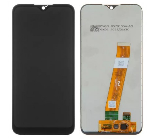 Дисплей для Samsung A015 Galaxy A01, A015M Galaxy A01, чорний, Best copy, без рамки, Copy, з широким конектором