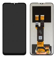 Дисплей для Nokia C22, C32, чорний, без рамки, Оригінал (переклеєне скло)