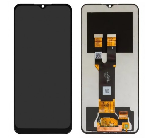 Дисплей для Nokia C22, C32, чорний, без рамки, Оригінал (переклеєне скло)