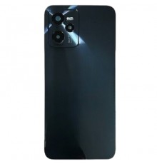 Задняя панель корпуса для Realme C35, черная (Glowing Black) + стекло камеры