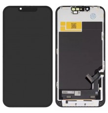 Дисплей для iPhone 13, чорний, з рамкою, Copy (TFT), JK