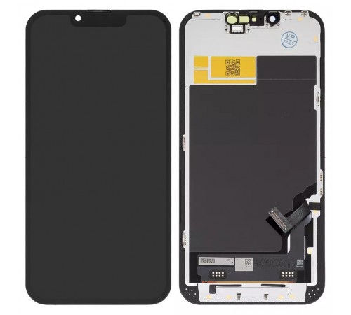 Дисплей для iPhone 13, чорний, з рамкою, Copy, (TFT), JK