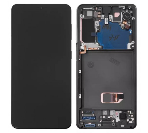 Дисплей для Samsung G991 Galaxy S21 5G, серый, с рамкой, Original (PRC), phantom gray
