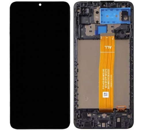 Дисплей для Samsung A125F Galaxy A12, A127 Galaxy A12 Nacho, M127 Galaxy M12, черный, с рамкой, Copy