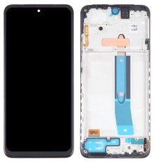 Дисплей для Xiaomi Poco M4 Pro 4G, Redmi Note 11, Redmi Note 11S, чорний, з рамкою, Оригінал (переклеєне скло)