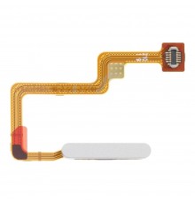 Шлейф для Xiaomi Poco F4, кнопки включения, сканера отпечатка пальца (Touch ID), серебристый (Moonlight Silver), Original (PRC)