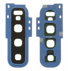 Скло камери для Samsung G973 Galaxy S10, голубе (Smoke Blue), з рамкою