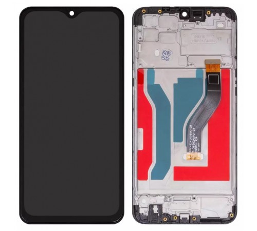 Дисплей для Samsung A107 Galaxy A10s, чорний, з рамкою, High Copy