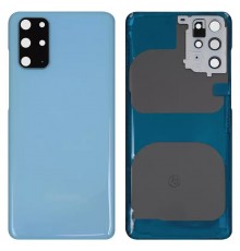 Задня панель корпусу для Samsung G985 Galaxy S20 Plus, G986 Galaxy S20 Plus 5G, синя (Aura Blue) + скло камери