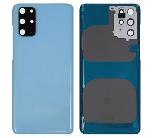 Задняя панель корпуса для Samsung G985 Galaxy S20 Plus, G986 Galaxy S20 Plus 5G, синяя (Aura Blue) + стекло камеры