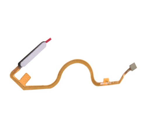 Шлейф для Tecno Camon 18 (CH6n), Camon 18T, сканера отпечатка пальца (Touch ID), серебристый (Ceramic White), Original (PRC)