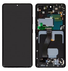 Дисплей для Samsung G998 Galaxy S21 Ultra 5G, чорний, з рамкою, Original (PRC)