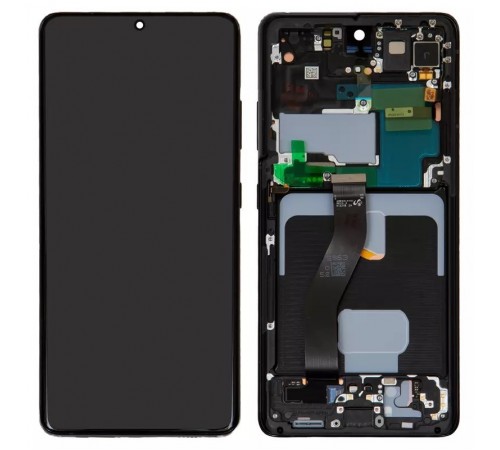 Дисплей для Samsung G998 Galaxy S21 Ultra 5G, чорний, з рамкою, Original (PRC)