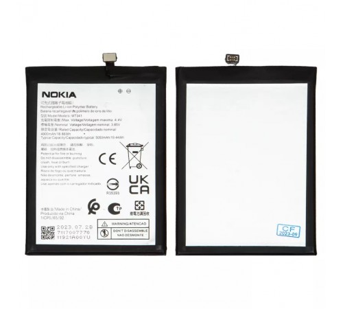 Акумулятор WT341 для Nokia G11, G21, Li-Polymer, 3,85 В, 5050 мАг, Original (PRC) Акумулятор WT341 для Nokia G11, G21, Li-Polymer, 3,85 В, 5050 мАг, Original (PRC)