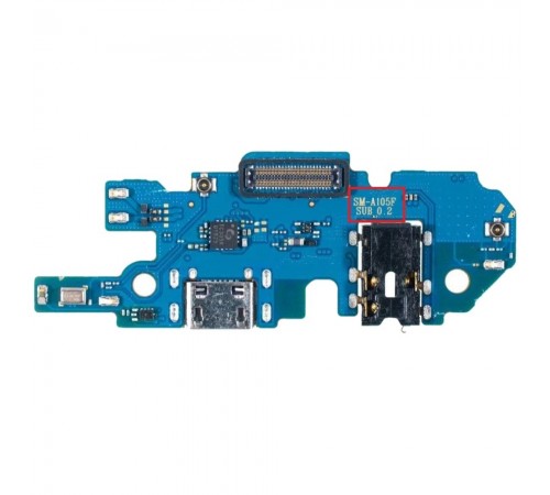 Шлейф для Samsung A105F/DS Galaxy A10, коннектора зарядки, микрофона, плата зарядки,, Original (PRC), SUB 0.2