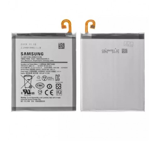 Аккумулятор EB-BA750ABU N для Samsung A105F/DS Galaxy A10, A750 Galaxy A7 (2018), A750F Galaxy A7 (2018), M105F/DS Galaxy M10, Li-Polymer, 3,85 B, 3300 мАч, Original (PRC) Аккумулятор EB-BA750ABU N для Samsung A105F/DS Galaxy A10, A750 Galaxy A7 (2018), A750F Galaxy A7 (2018), M105F/DS Galaxy M10, Li-Polymer, 3,85 B, 3300 мАч, Original (PRC)