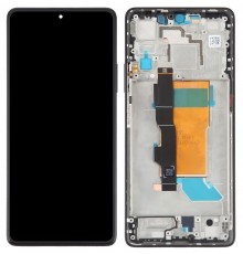 Дисплей для Xiaomi Poco F5, чорний (Black), з рамкою, Copy (TFT)