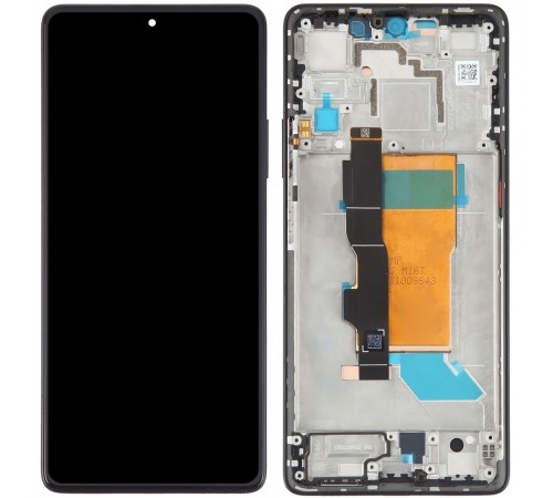 Дисплей для Xiaomi Poco F5, чорний (Black), з рамкою, Copy (TFT)