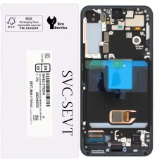 Дисплей для Samsung S901B Galaxy S22 5G, черный (Phantom Black), с рамкой, Original, сервисная упаковка, #GH82-27520A