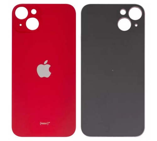 Задняя панель корпуса для iPhone 14 Plus, красная, не нужно снимать стекло камеры, Red, big hole
