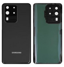 Задня панель корпусу для Samsung G988 Galaxy S20 Ultra, сіра (Cosmic Grey) + скло камери