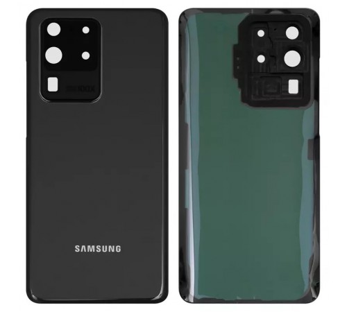 Задняя панель корпуса для Samsung G988 Galaxy S20 Ultra, серая (Cosmic Grey), + стекло камеры Задняя панель корпуса для Samsung G988 Galaxy S20 Ultra, серая (Cosmic Grey), + стекло камеры