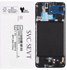 Дисплей для Samsung A705 Galaxy A70, черный, с рамкой, Original