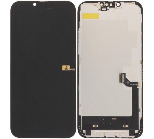 Дисплей для iPhone 14 Plus, черный, с рамкой, High Copy, без микросхемы, (OLED), DD OEM hard