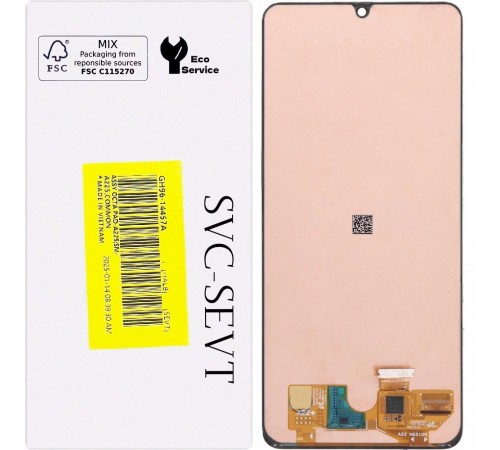 Дисплей для Samsung A225 Galaxy A22, черный, без рамки, Original