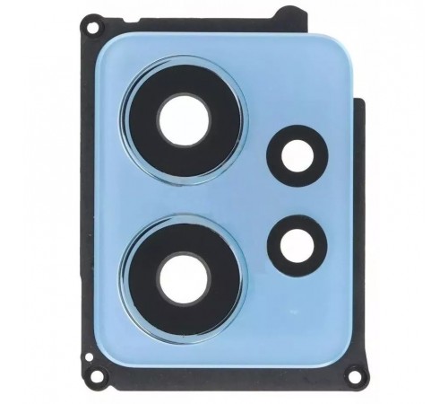 Скло камери для Xiaomi Redmi Note 12 4G, голубе, з рамкою