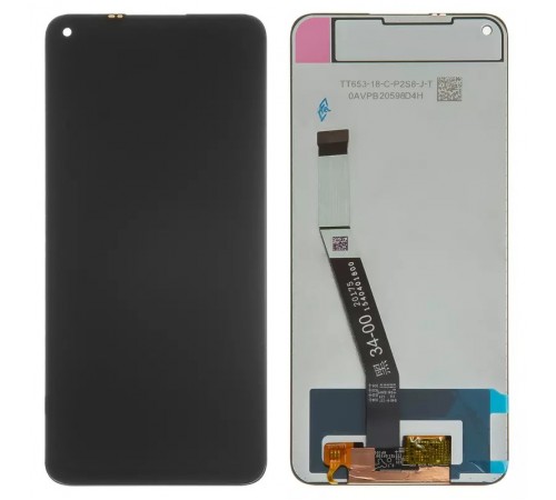 Дисплей для Xiaomi Redmi 10X 4G, Redmi Note 9, черный, без рамки, Оригинал (переклеено стекло), M2003J15SC, M2003J15SG, M2003J15SS