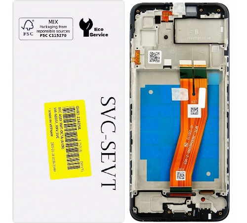 Дисплей для Samsung A035F Galaxy A03, чорний, з рамкою, Original Дисплей для Samsung A035F Galaxy A03, чорний, з рамкою, Original