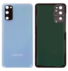 Задняя панель корпуса для Samsung G980 Galaxy S20, синяя (Cloud Blue) + стекло камеры