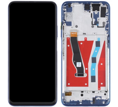 Дисплей для Huawei Honor 9X, Honor 9X Pro, синій (Charm Sea Blue), з рамкою, High Copy