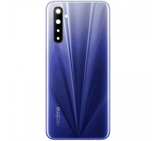 Задня панель корпусу для Realme 6, синя (Comet Blue) + скло камери