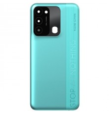 Задня панель корпусу для Tecno Spark 8C, зелена (Turquoise), Copy + скло камери
