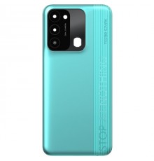 Задняя панель корпуса для Tecno Spark 8C, зеленая (Turquoise), Copy + стекло камеры